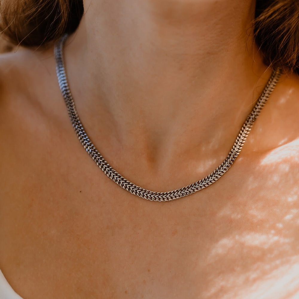 Double layer chain necklace - Picture 2 of 4